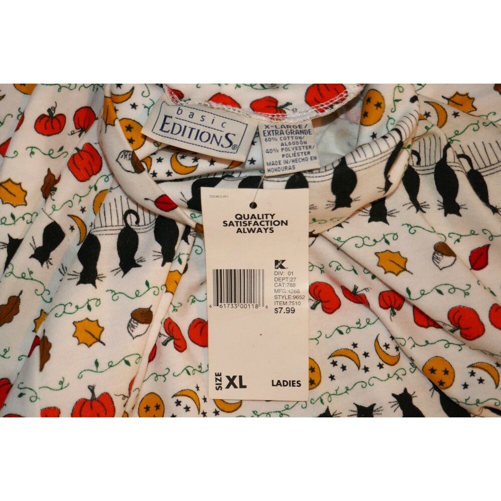 Basic Editions Fall Halloween Pumpkins Leaves Cat… - image 6